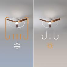 EnergySilence Aero 5600 Classic White&DarkWood Ventilador de techo de 40 W y 52” con mando a distancia, luz, 6 velocidades, 3 aspas, modo winter-summer y temporizador de hasta 8 horas.