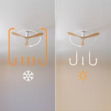 EnergySilence 5400 Classic White&LightWood Ventilador de techo de 40 W y 52” con mando a distancia, mando a distancia, 6 velocidades, 3 aspas, modo winter-summer y temporizador de hasta 8 horas.