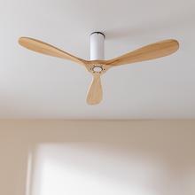 EnergySilence 5400 Classic White&LightWood Ventilador de techo de 40 W y 52” con mando a distancia, mando a distancia, 6 velocidades, 3 aspas, modo winter-summer y temporizador de hasta 8 horas.