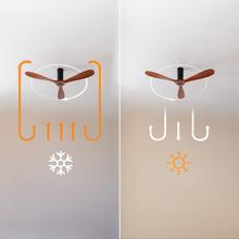 EnergySilence 5400 Classic Black&DarkWood Ventilador de techo de 40 W y 52” con mando a distancia, mando a distancia, 6 velocidades, 3 aspas, modo winter-summer y temporizador de hasta 8 horas.