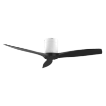 EnergySilence Aero 5400 Classic White&Black Ventilador de techo de 40 W y 52” con mando a distancia, mando a distancia, 6 velocidades, 3 aspas, modo winter-summer y temporizador de hasta 8 horas.