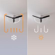 EnergySilence Aero 5400 Classic White&Black Ventilador de techo de 40 W y 52” con mando a distancia, mando a distancia, 6 velocidades, 3 aspas, modo winter-summer y temporizador de hasta 8 horas.