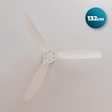 EnergySilence Aero 5400 Classic Gold&White Ventilador de techo de 40 W y 52” con mando a distancia, mando a distancia, 6 velocidades, 3 aspas, modo winter-summer y temporizador de hasta 8 horas.