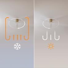 EnergySilence Aero 5400 Classic Gold&White Ventilador de techo de 40 W y 52” con mando a distancia, mando a distancia, 6 velocidades, 3 aspas, modo winter-summer y temporizador de hasta 8 horas.