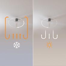 EnergySilence Aero 5400 Classic Iron&White Ventilador de techo de 40 W y 52” con mando a distancia, mando a distancia, 6 velocidades, 3 aspas, modo winter-summer y temporizador de hasta 8 horas.