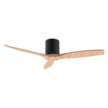 EnergySilence Aero 5400 Classic Black&LightWood Ventilador de techo de 40 W y 52” con mando a distancia, mando a distancia, 6 velocidades, 3 aspas, modo winter-summer y temporizador de hasta 8 horas.