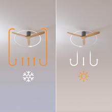 EnergySilence Aero 5400 Classic Iron&LightWood Ventilador de techo de 40 W y 52” con mando a distancia, mando a distancia, 6 velocidades, 3 aspas, modo winter-summer y temporizador de hasta 8 horas.