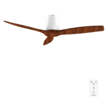 EnergySilence Aero 5400 Classic White&DarkWood Ventilatore da soffitto da 40 W e 52” con telecomando, 6 velocità, 3 pale, modalità winter-summer e timer fino a 8 ore.