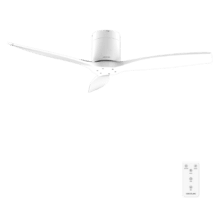 EnergySilence Aero 5400 Classic White&White Ventilador de techo de 40 W y 52” con mando a distancia, mando a distancia, 6 velocidades, 3 aspas, modo winter-summer y temporizador de hasta 8 horas.