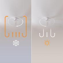 EnergySilence Aero 5400 Classic White&White Ventilador de techo de 40 W y 52” con mando a distancia, mando a distancia, 6 velocidades, 3 aspas, modo winter-summer y temporizador de hasta 8 horas.