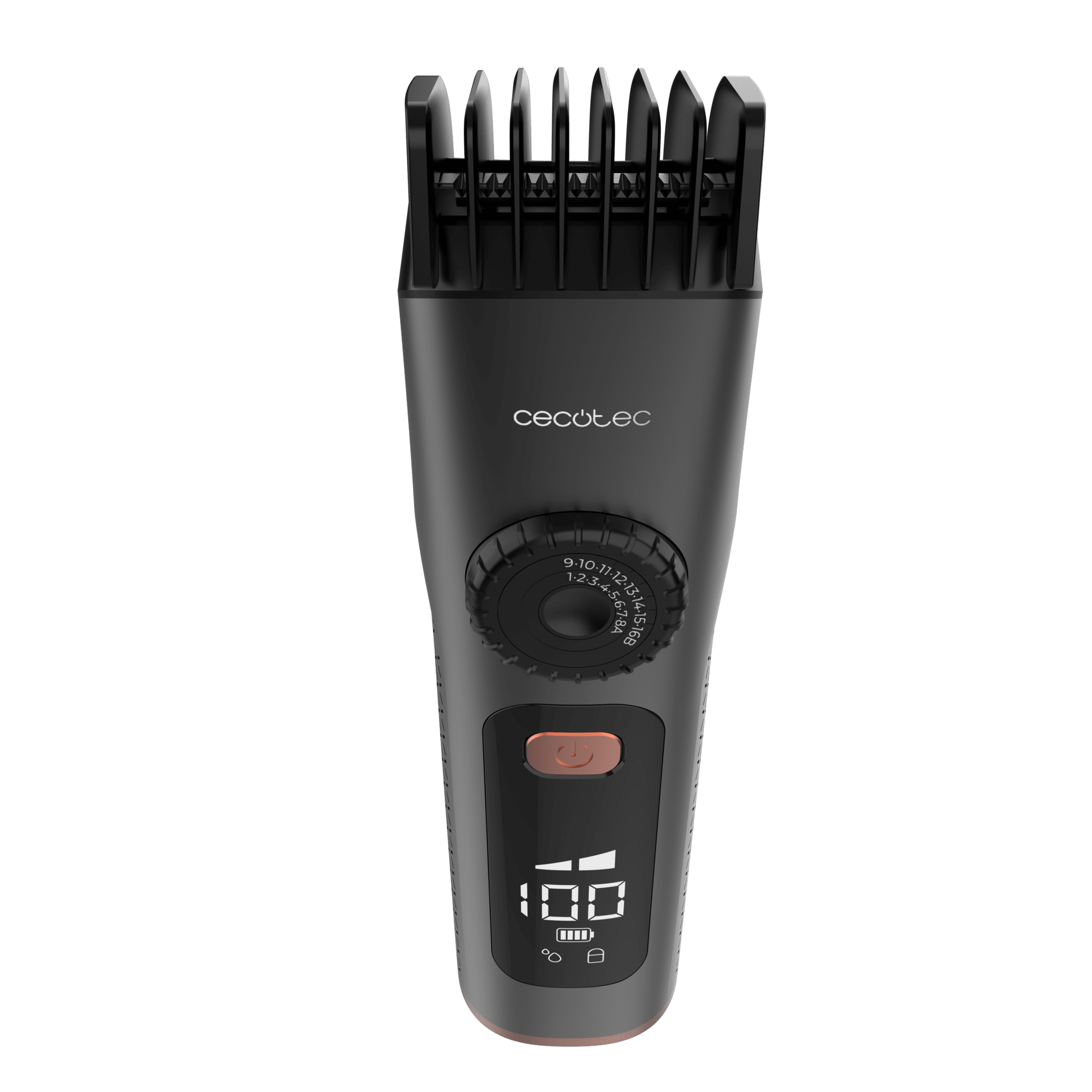 Detalle frontal del barbero Cecotec PrecisionCare Barber Elite