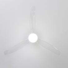 EnergySilence Aero 5650 White&Transparent Ventilador de techo de 40 W y 52” con mando a distancia, mando a distancia, 6 velocidades, 3 aspas, modo winter-summer y temporizador de hasta 8 horas.