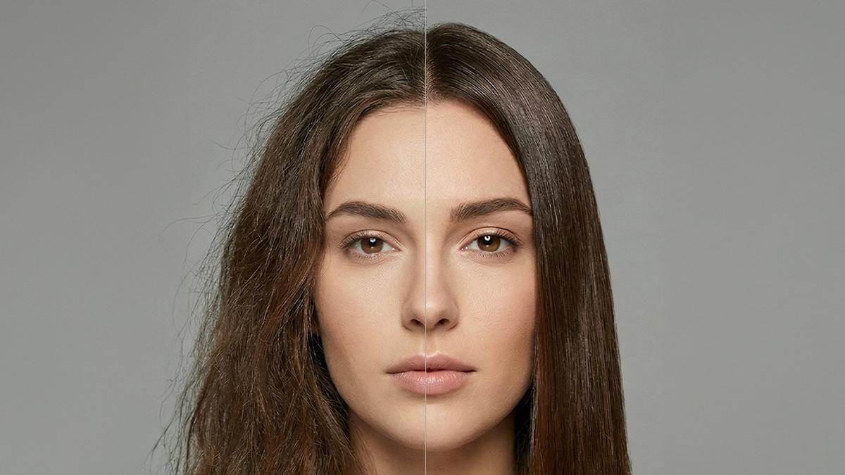 Reduce el frizz y mejora el brillo del cabello en cada pasada.