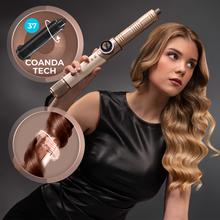 AirGlisse 8in1 Champagne Moldeador de pelo 110.000 rpm, 1400W, Placas calefactoras, Función Rotativa, Función plasma, 8 accesorios