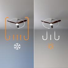 EnergySilence Aero 5230 White&BlackWood Ventilador de techo de 40 W y 52" , con motor DC, mando a distancia, luz LED ,doble altura, temporizador programable, modo winter-summer.