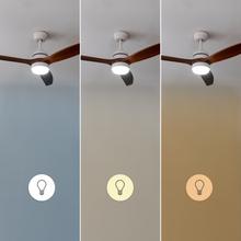 EnergySilence Aero 5230 White&BlackWood Ventilador de techo de 40 W y 52" , con motor DC, mando a distancia, luz LED ,doble altura, temporizador programable, modo winter-summer.