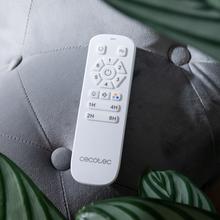 EnergySilence Aero 5230 White&BlackWood Ventilador de techo de 40 W y 52" , con motor DC, mando a distancia, luz LED ,doble altura, temporizador programable, modo winter-summer.