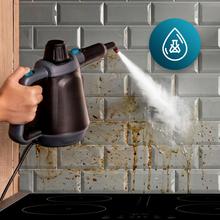 Hydrosteam 1000 Blaze Hydrosteam 1000 Blaze, vaporeta de mano potente con 1200 W, depósito de 400 ml, 3,5 bares de presión y un caudal de vapor de 30 g/min para limpiar y desinfectar de forma rápida y efectiva.