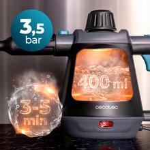 Hydrosteam 2000 Blaze, vaporeta de mano potente con 1200 W, depósito de 400 ml, gran kit de accesorios, 3,5 bares de presión y un caudal de vapor de 30 g/min para limpiar y desinfectar de forma rápida y efectiva.