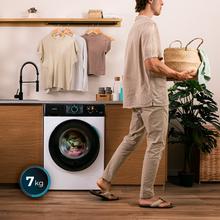 Bolero DressCode 7110 Inverter A Lavadora de 7 kg de capacidad y 1200 rpm, 11 programas, Clase A-10%, Motor Inverter Plus, Steam Max, Drum Clean, Programa rápido 15', Delay Start y KidLock.