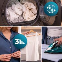 Bolero DressCode Dry 8180 SteelAsciugatrice a pompa di calore steel con capacità di 8 kg, classe E (equivalente alla precedente classe A++), 15 programmi con asciugatura automatica e funzioni Spa Care, Anti-pieghe, 3 livelli di intensità di asciugatura, luce interna, Delay Start, Stop&Go, KidLock e accessorio per scarpe.