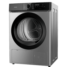 Bolero DressCode Dry 8180 Steel Secadora bomba de calor steel con capacidad de 8kg, clase E (Equivalente a la antigua clase A++), 15 programas con secado automático y funciones Spa Care, Antiarrugas, 3 niveles de intensidad de secado, luz interior, Delay Start, Stop&Go, KidLock y accesorio para zapatos