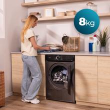 Bolero DressCode Dry 8180 SteelAsciugatrice a pompa di calore steel con capacità di 8 kg, classe E (equivalente alla precedente classe A++), 15 programmi con asciugatura automatica e funzioni Spa Care, Anti-pieghe, 3 livelli di intensità di asciugatura, luce interna, Delay Start, Stop&Go, KidLock e accessorio per scarpe.