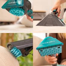 Conga 6000 Carpet&Spot Clean XL Pro Limpiatapicerías con 600 W de potencia. 14 kPa de presión de succión para desincrustar mejor la suciedad. Depósito de agua limpia de 1500 ml y de agua sucia de 850 ml. Radio de acción de 8 metros. 6 accesorios.