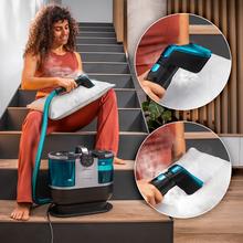 Conga 7000 Carpet&Spot Clean Steam XXL Pro Limpiatapicerías con 1700 W de potencia. Uso de vapor para desincrustar mejor la suciedad. Depósito de agua limpia de 1600 ml y de agua sucia de 950 ml. Radio de acción de 9 metros. 15 accesorios.