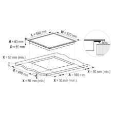 Bolero Squad I 3000 Eco Placa de inducción de 60 cm con 3 zonas, potencia total 6,6 kW, Touch Control con display rojo, 9 niveles de potencia, 1 zona Ø280 mm (2400/3000 W), 1 zona Ø180 mm (1800/2000 W), 1 zona Ø160 mm (1200/1600 W), temporizador individual 99 min con recordatorio, autoapagado de seguridad, indicador de calor residual y Child Lock.