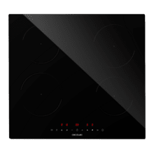 Bolero Squad I 4000 Eco Placa de inducción de 60 cm con 4 zonas, potencia total 7,2 kW, Touch Control con display rojo, 9 niveles de potencia, 2 zonas Ø180 mm (1800/2000 W), 2 zonas Ø160 mm (1200/1600 W), temporizador individual 99 min con recordatorio, autoapagado de seguridad, indicador de calor residual y Child Lock.