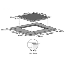 Bolero Squad I 4700 TitanicZone ShieldGlass Piano cottura a induzione con 4 zone, 7400W di potenza totale, Touch Slider Control, 9 livelli, TitanicZone, FlexZone, Stop&Go, Booster, timer individuale, indicatore di calore residuo e blocco di sicurezza per bambini