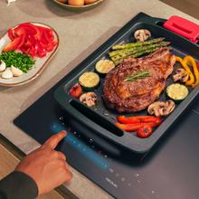 Bolero Squad I 4700 TitanicZone ShieldGlass Placa de Inducción con 4 Zonas, Potencia Total de 7400W, Touch Slider Control, 9 Niveles, TitanicZone, Zona Flex, Stop&Go, Booster, Temporizador Individualizado, Indicador de Calor Residual y Bloqueo de Seguridad para Niños