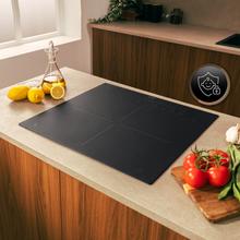 Bolero Squad I 4700 TitanicZone ShieldGlass Placa de Inducción con 4 Zonas, Potencia Total de 7400W, Touch Slider Control, 9 Niveles, TitanicZone, Zona Flex, Stop&Go, Booster, Temporizador Individualizado, Indicador de Calor Residual y Bloqueo de Seguridad para Niños