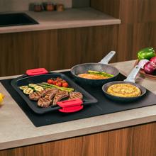 Bolero Squad I 4700 TitanicZone ShieldGlass Placa de Inducción con 4 Zonas, Potencia Total de 7400W, Touch Slider Control, 9 Niveles, TitanicZone, Zona Flex, Stop&Go, Booster, Temporizador Individualizado, Indicador de Calor Residual y Bloqueo de Seguridad para Niños