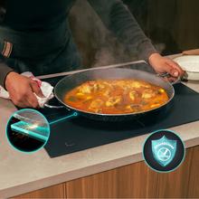 Bolero Squad I 4700 TitanicZone ShieldGlass Placa de Indução com 4 zonas, potência total de 7400 W, controlo Touch Slider, 9 níveis, TitanicZone, Zona Flex, Stop&Go, Booster, temporizador individualizado, indicador de calor residual e bloqueio de segurança para crianças