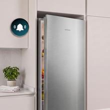 Bolero CoolMarket UF 206 Dual Inox D - Congelador Vertical con Funcion Congelador/Frigorífico Dual Function 206L, No Frost, Cajones XL (24 cm), Puerta Reversible, Luz LED, Alarma y Sistema de Frío Uniforme