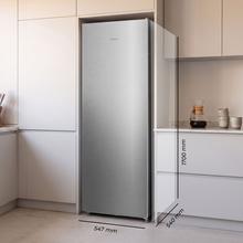 Bolero CoolMarket UF 206 Dual Inox D - Congelador Vertical con Funcion Congelador/Frigorífico Dual Function 206L, No Frost, Cajones XL (24 cm), Puerta Reversible, Luz LED, Alarma y Sistema de Frío Uniforme