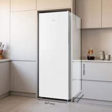 Bolero CoolMarket UF 206 Dual White E Congelador Vertical con Funcion Congelador/Frigorífico Dual Function 206L, No Frost, Cajones XL (24 cm), Puerta Reversible, Luz LED, Alarma y Sistema de Frío Uniforme