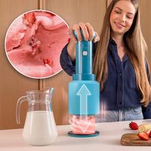 Gelatec EasyMove Heladera de mano con 5 programas. Mezcla vertical para textura cremosa y manejo intuitivo. Helados, sorbetes y bebidas heladas en 3 pasos.