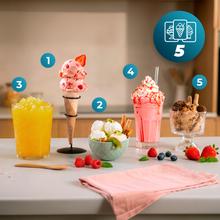 Gelatec EasyMove Heladera de mano con 5 programas. Mezcla vertical para textura cremosa y manejo intuitivo. Helados, sorbetes y bebidas heladas en 3 pasos.