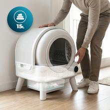 Pumba 6800 CleanKitty Comfort Arenero compacto con autolimpieza, control por wifi, silencioso y seguro con sensor de infrarrojos.