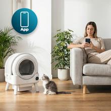 Pumba 6800 CleanKitty Comfort Arenero compacto con autolimpieza, control por wifi, silencioso y seguro con sensor de infrarrojos.