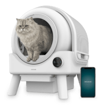 Pumba 6800 CleanKitty Comfort Arenero compacto con autolimpieza, control por wifi, silencioso y seguro con sensor de infrarrojos.