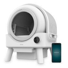 Pumba 6800 CleanKitty Comfort Arenero compacto con autolimpieza, control por wifi, silencioso y seguro con sensor de infrarrojos.