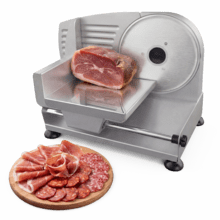 Rock’nCut Shuriken ProBlades Easy Clean 200 Cortafiambres INOX desmontable. Potencia 200W. Incluye dos cuchilas, Solingen lisa y acero serrada. Disco 190mm y ajuste gradual 0-15mm. Disco extraíble QuickOut.