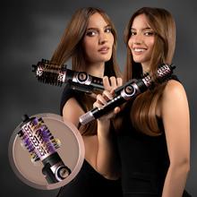 AirGlisse 8in1 Black Moldeador de pelo 110.000 rpm, 1400W, Placas calefactoras, Función Rotativa, Función plasma, 8 accesorios