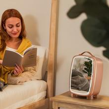 CoolingBeauty 4000 Mirror Rose Nevera de cosméticos de 4 litros, con espejo y luz led