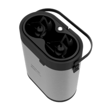 Bean&Clean Pro Nettoyeur électrique de porte-filtre avec 2 grattoirs et 1 tête de nettoyage.