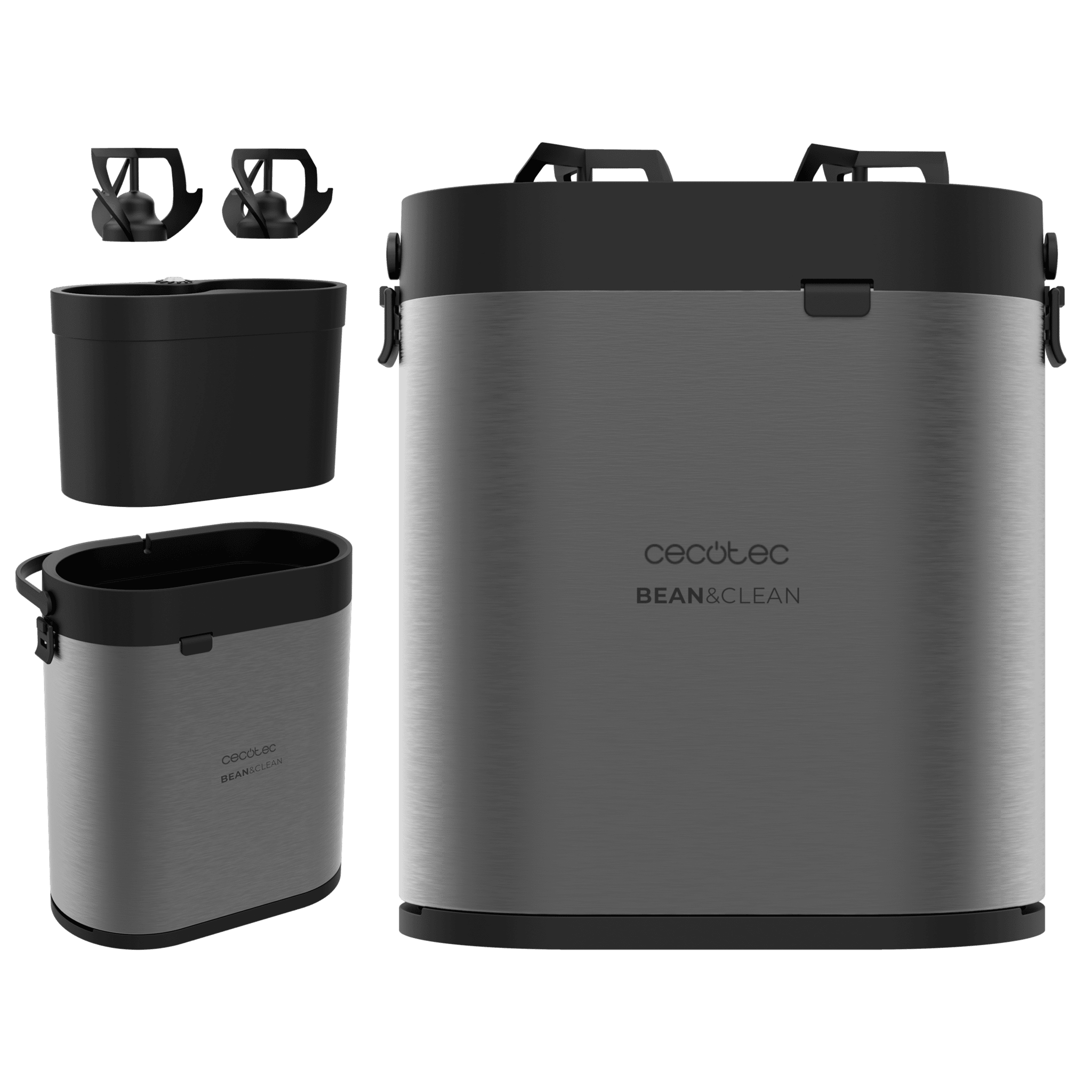 Bean&Clean Pro Elektrischer Siebträgerreiniger mit 2 Schabern und 1 Reinigungskopf.